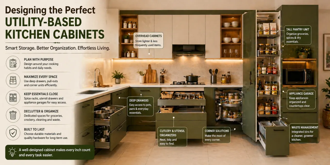 Designing Utility-Based Kitchen Cabinets: How to Create a Kitchen That Works Beautifully Every Day