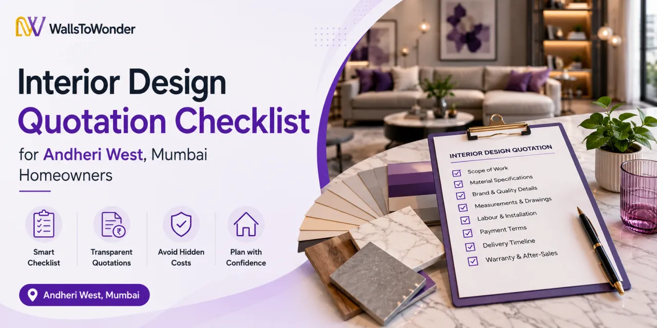 Interior Design Quotation Checklist for Andheri West, Mumbai Homeowners
