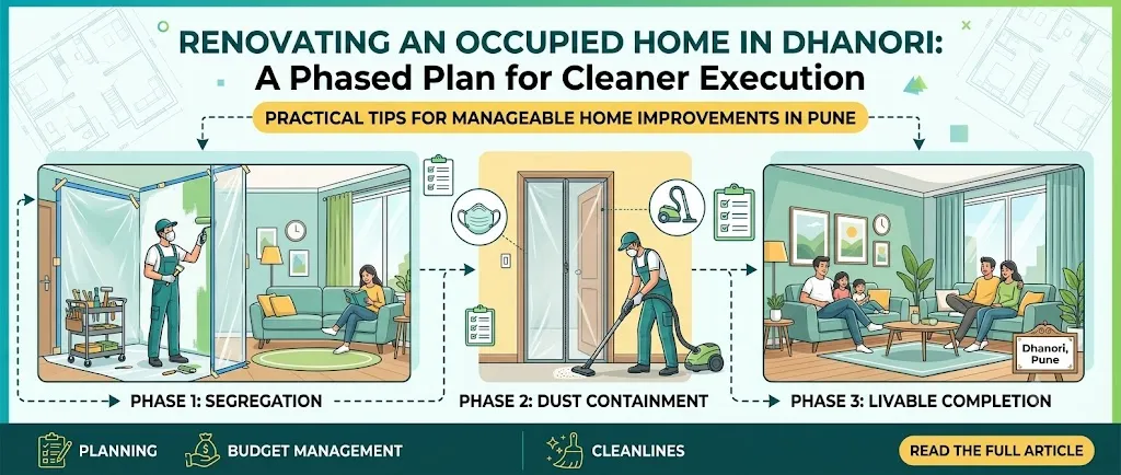 Renovating an Occupied Home in Dhanori: A Phased Plan for Cleaner Execution