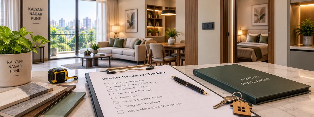Interior Handover Checklist for Kalyani Nagar Homes: Inspect Before Final Payment