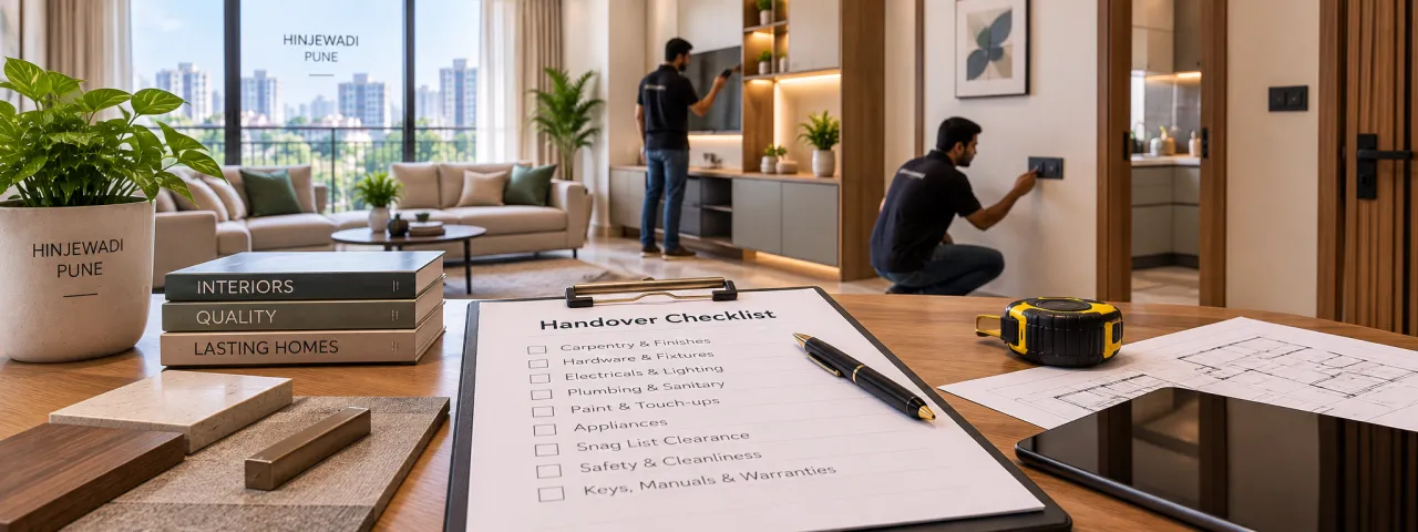 Hinjewadi Interior Handover Checklist: Inspect Before Final Payment