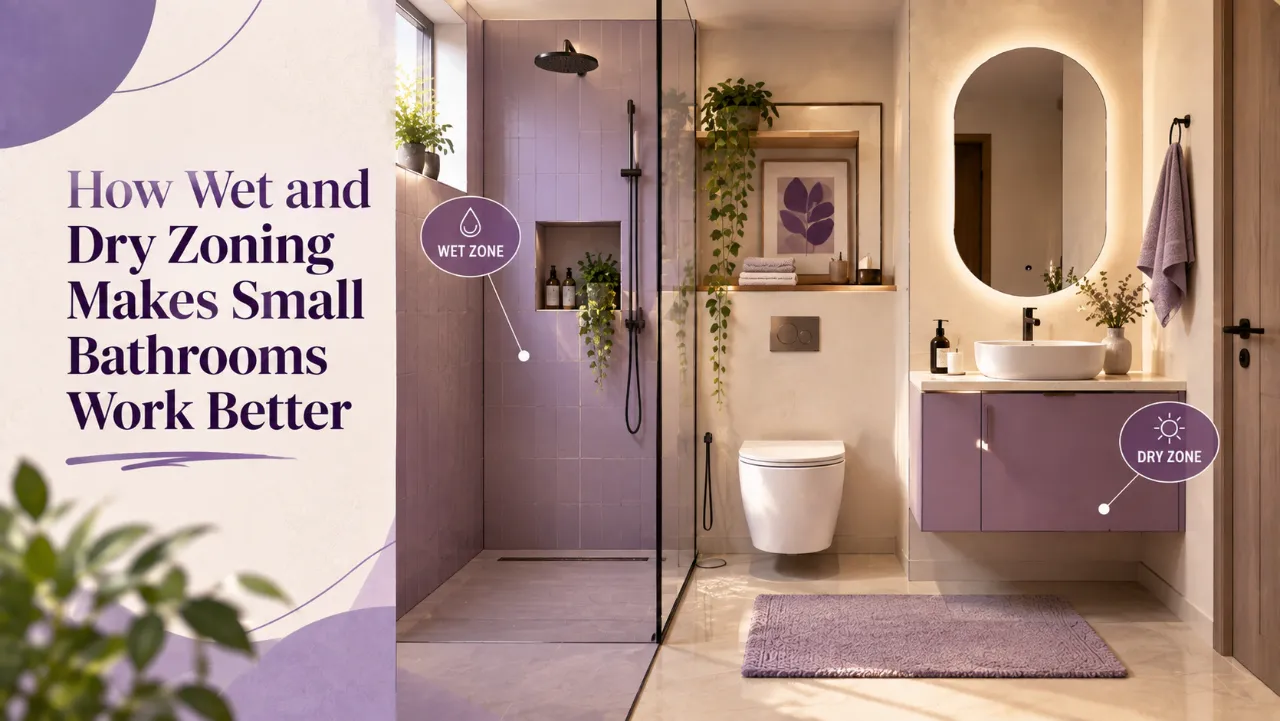 How Wet and Dry Zoning Makes Small Bathrooms Work Better