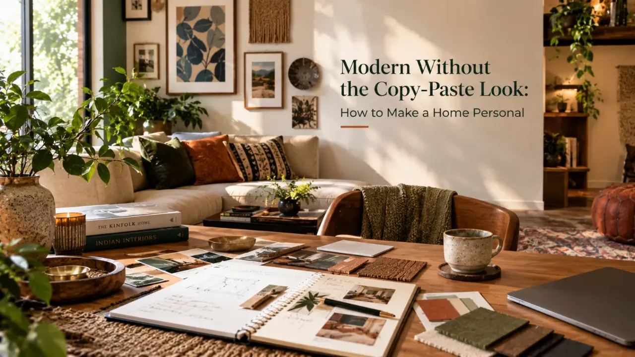 Discover how to create a modern home that feels personal rather than copy-pasted, using thoughtful combinations of colour, texture, artwork, furniture, and meaningful objects. Personalized modern interior design blends clean contemporary forms with unique pieces, collected finds, and details that reflect individual taste and lifestyle. Create a home that feels distinctive, layered, and genuinely lived-in—not like a showroom or a trend template.
