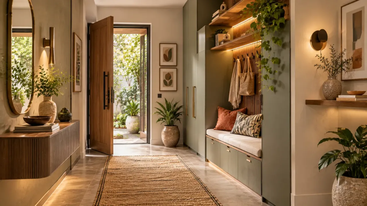Discover how to create a complete entryway without a traditional foyer, using smart planning to make even a compact entrance feel welcoming and functional. Thoughtful entryway design can combine built-in storage, a seating bench, mirrors, lighting, greenery, and a practical drop zone for everyday essentials. Explore small entryway ideas that maximise space while creating a polished and inviting first impression.
