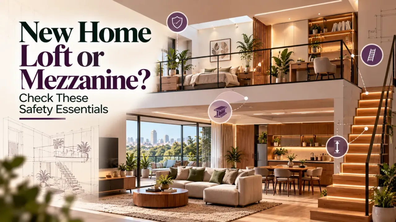 Explore essential loft and mezzanine safety considerations for modern homes, including structural load capacity, staircase design, secure railings, ceiling clearance, and proper lighting. Learn how to plan a safe, functional mezzanine level that maximises vertical space while maintaining comfort, accessibility, and structural stability