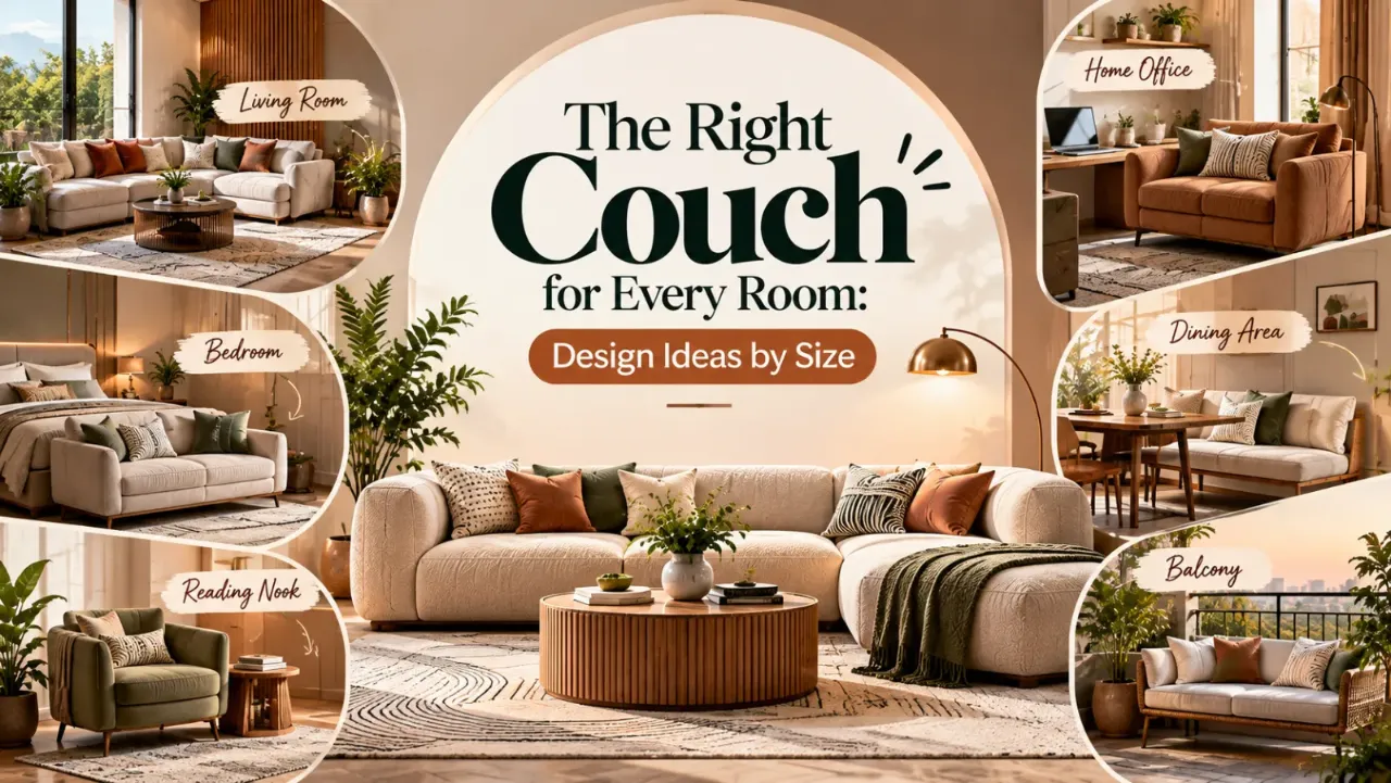 image description Explore how to choose the right couch for every room with stylish sofa ideas for small and large spaces. Discover space-saving designs, sectional sofas, compact loveseats, and versatile seating options that balance comfort, functionality, and modern interior aesthetics.
