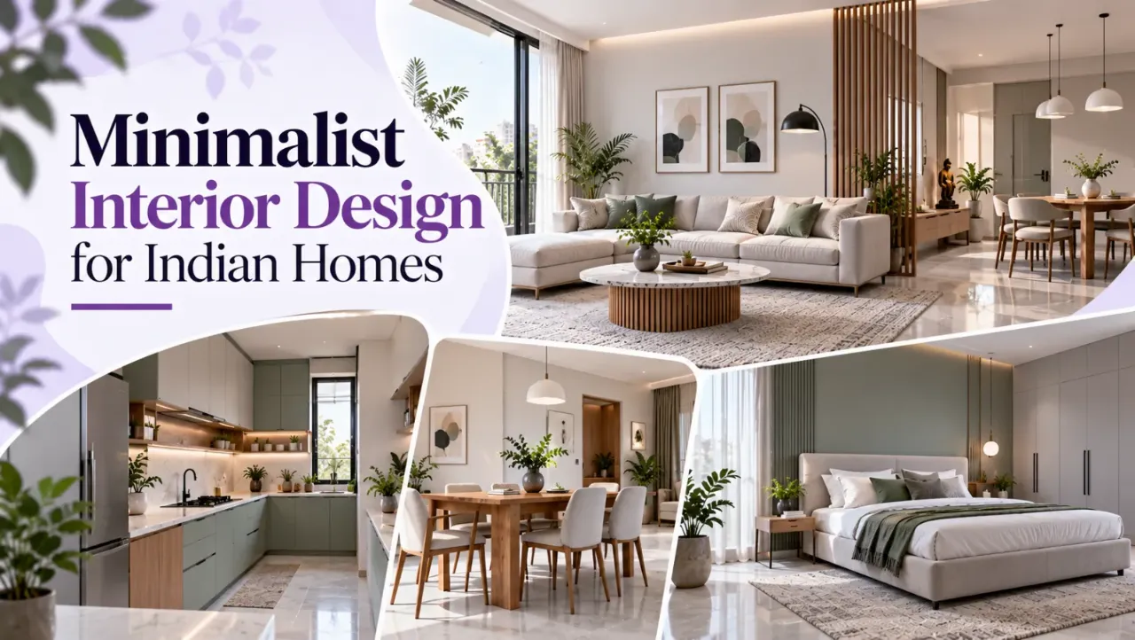 Discover how minimalist interior design can create calm, clutter-free Indian homes through clean layouts, functional furniture, and thoughtful storage. Explore modern living rooms, modular kitchens, and serene bedrooms featuring neutral shades, muted greens, natural textures, and smart space-saving solutions for everyday living