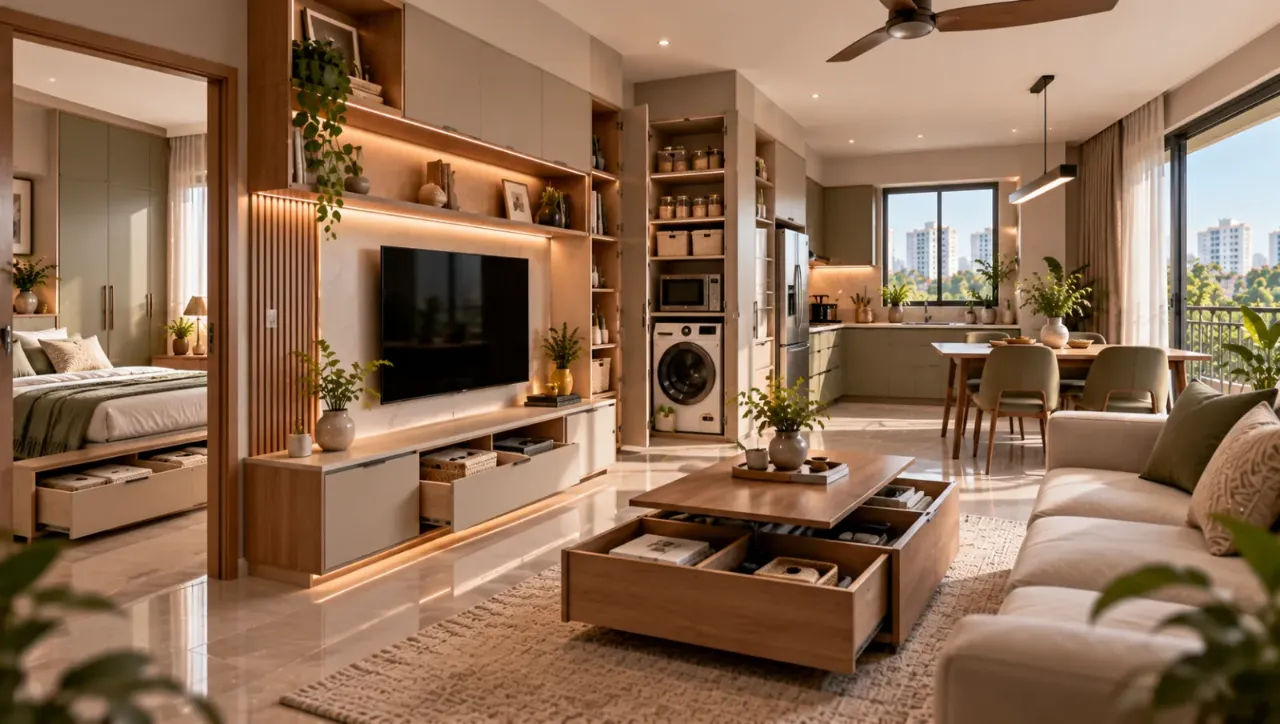 Explore practical storage solutions for Mohammed Wadi homes, from built-in wardrobes and under-bed drawers to modular kitchen cabinets and compact utility zones. Discover how multifunctional furniture, organised shelving, and concealed storage can manage everyday clutter while preserving open space, natural light, and a clean, contemporary look.