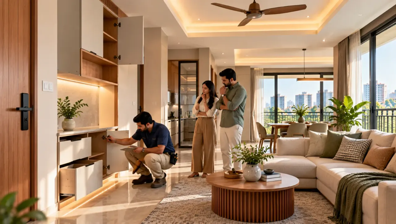 Explore a practical interior handover checklist for Mohammed Wadi homeowners before releasing the final payment. Learn how to inspect cabinetry, hinges, drawers, electrical fittings, lighting, surface finishes, and overall workmanship to identify defects, verify agreed specifications, and ensure pending corrections are completed before handover.