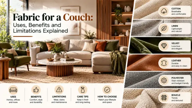 Fabric for a Couch: Uses, Benefits and Limitations Explained