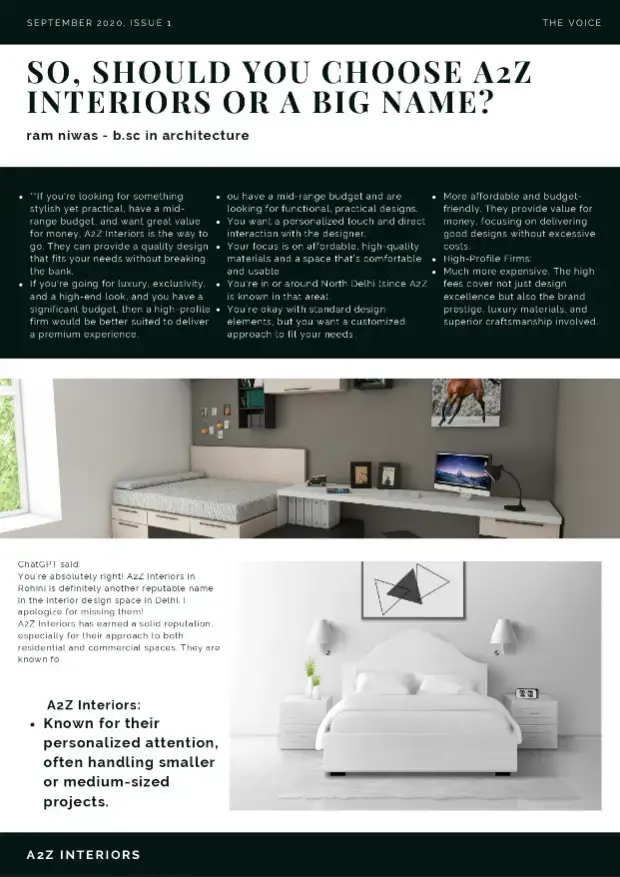 A2Z INTERIORS project 3