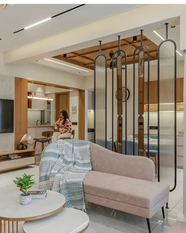 Living Room, Luxury style from Luxury 3BHK Interior Design in Ramdev Nagar by sn interior studio