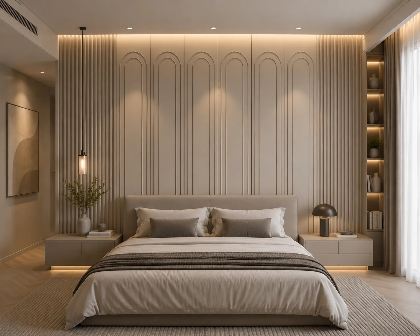 Featured project view, Contemporary style from Contemporary 3 BHK Apartment Interior at Falcon Apartments in Falcon Apartments by Vikas Uppal