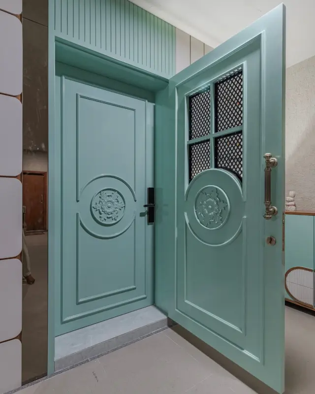 Foyer / Entrance, Luxury style from Luxury 3 BHK Home Interior at Sky City, Shela, Ahmedabad in Sky City by sn interior studio