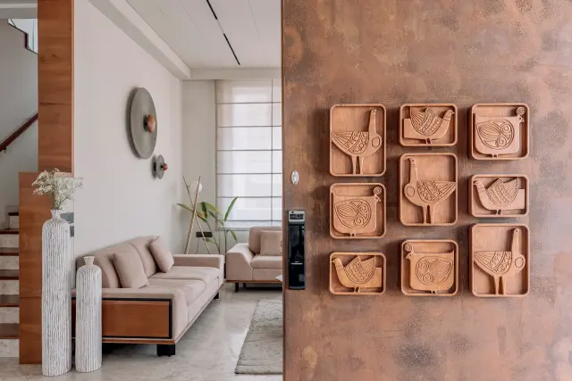 Living Room, Modern style from 31 Dagli's Residence in Ahmedabad in Ahmedabad by Krishna Patel