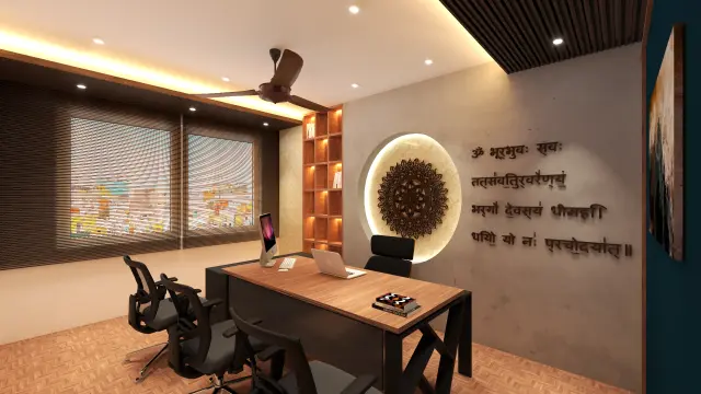 Traditional Astrologer's Office Interior Design in Jalna project