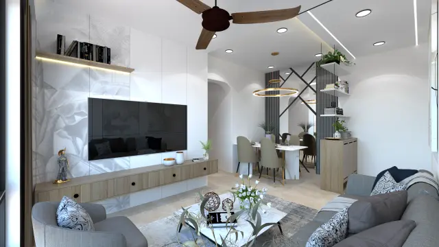Layered Modernism 2 BHK Interior Design in Thane project