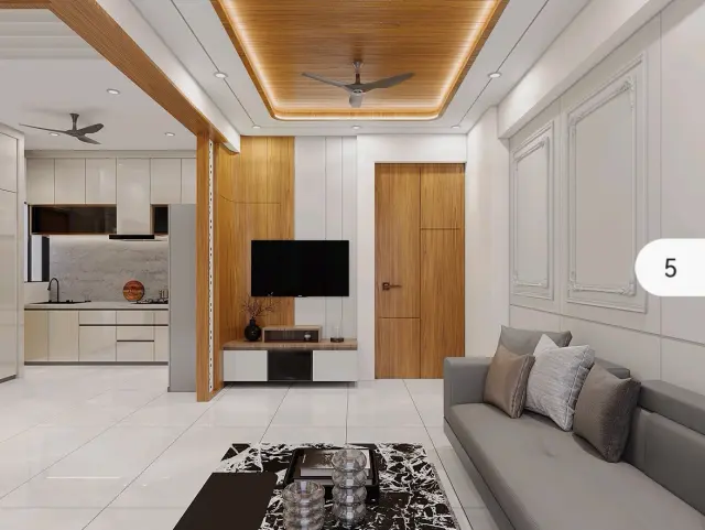 Living Room, Luxury style from Luxury 3BHK Residential Interior in Ahmedabad by Majesty interio