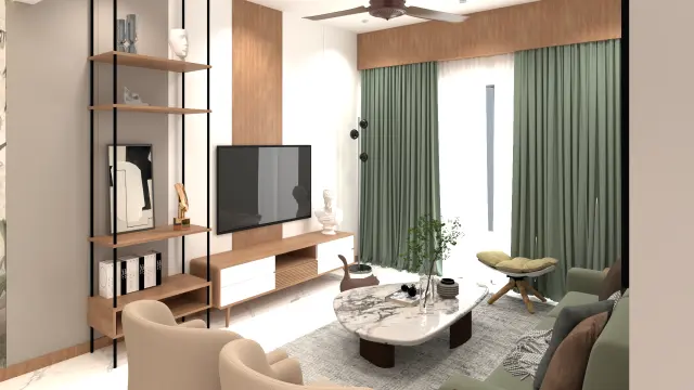 Contemporary 2 BHK Interior Design in Dhanori, Pune project
