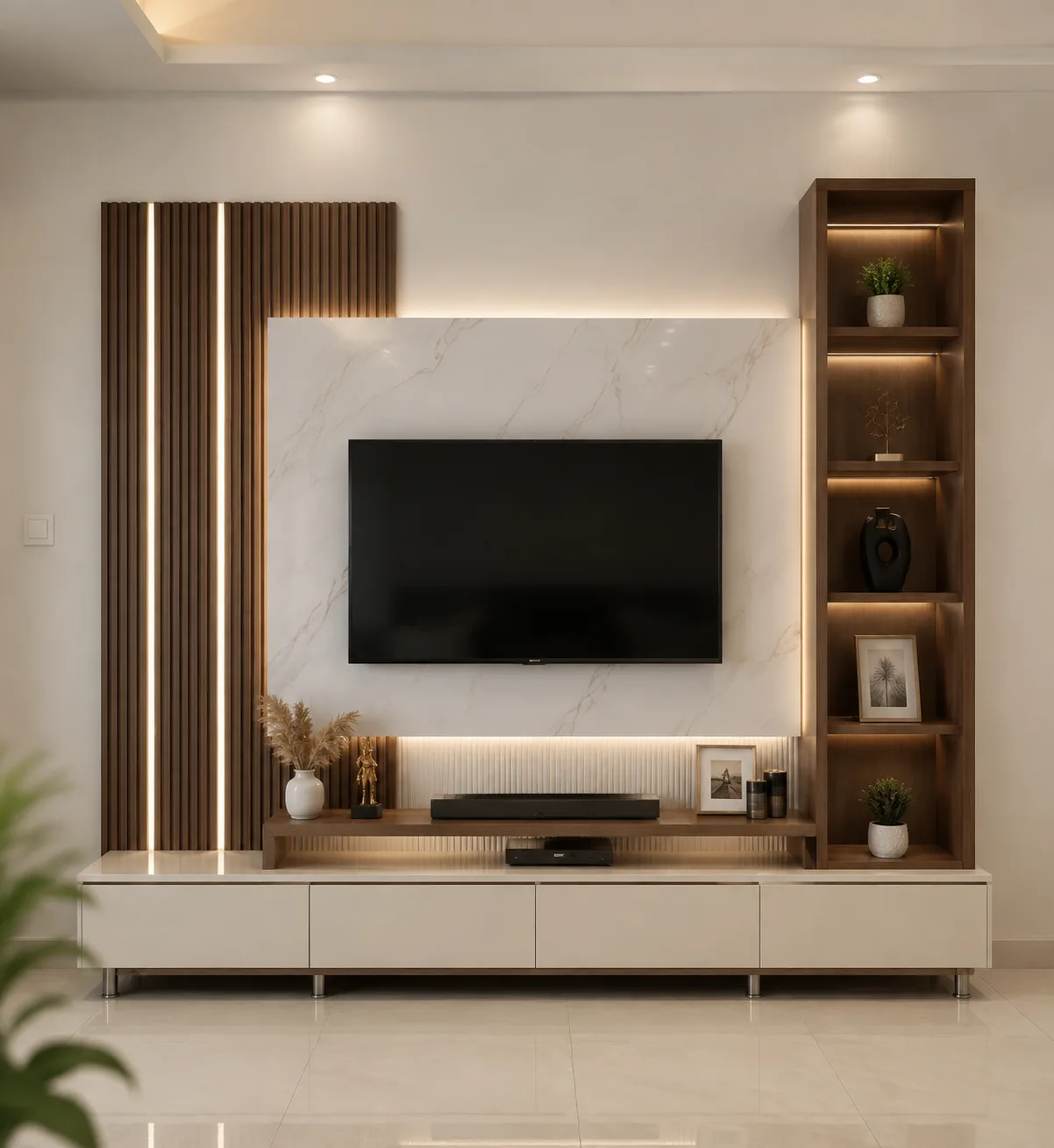 Featured project view, Modern style from Modern Duplex House Interiors in Bengaluru by GK Home Construction