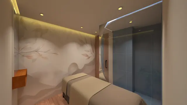 Spa, Scandinavian style from Pinnacle-Inspired Scandinavian Spa Interior in Kharghar in Kharghar by Amey Ramchandra Sanas