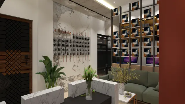 Waiting Lounge, Contemporary style from Contemporary Real Estate Office Interior in Koregaon Park, Pune in Koregaon Park by Amey Ramchandra Sanas
