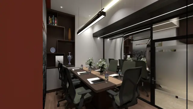 Conference / Meeting Room, Contemporary style from Contemporary Real Estate Office Interior in Koregaon Park, Pune in Koregaon Park by Amey Ramchandra Sanas