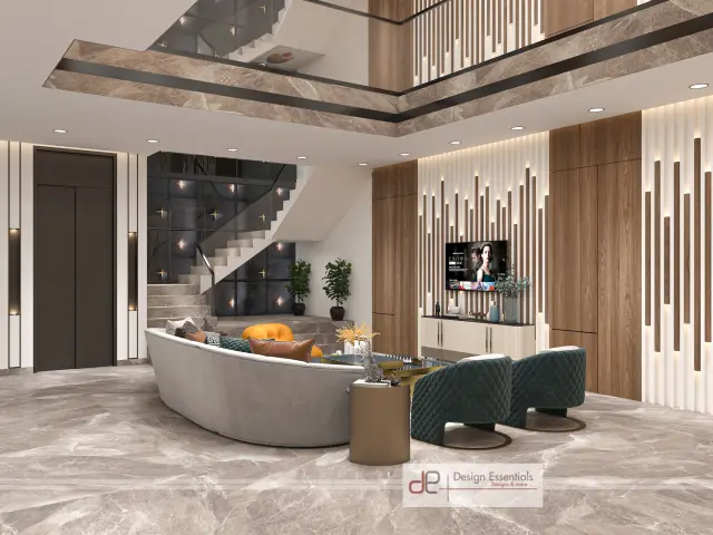 Living Room, Luxury style from Soft Luxury Home Interior in Delhi by Pankaj Ramtani