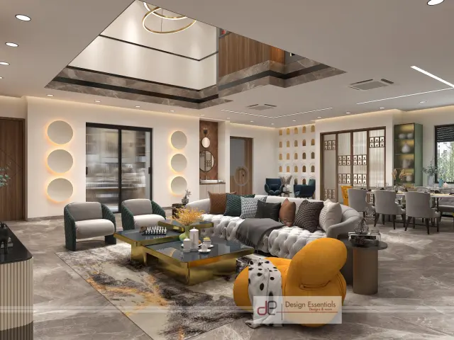 Living Room, Luxury style from Soft Luxury Home Interior in Delhi by Pankaj Ramtani
