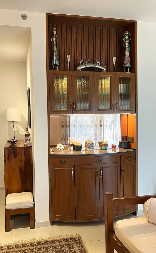 Living Room, Fusion style from Fusion Apartment Interior Design in Bangalore by Mallika Seth