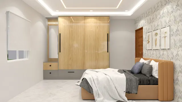 Guest Bedroom, Contemporary style from Contemporary 2BHK Flat Interior in Visakhapatnam by SS AHAMED