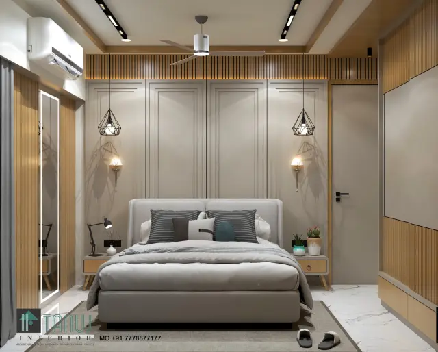 Master Bedroom, Modern style from Modern 3BHK Turnkey Interior in Chandkheda by Mahesh Gajjar
