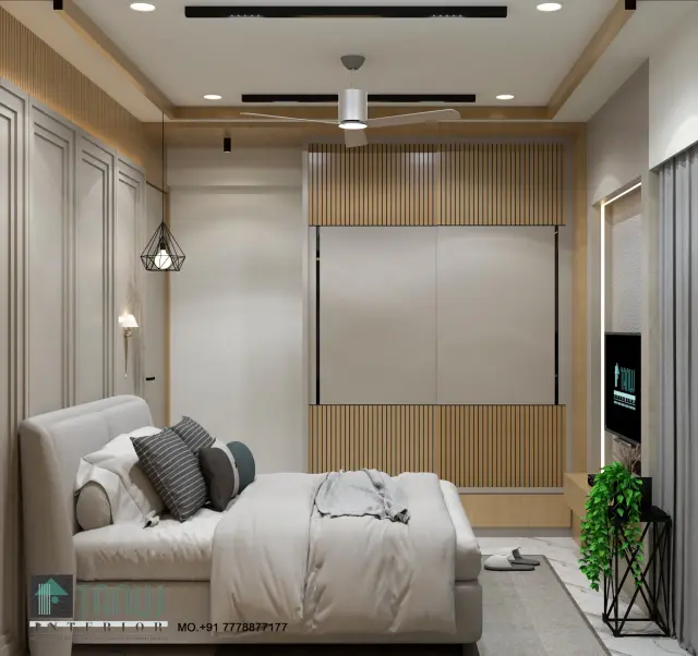 Master Bedroom, Modern style from Modern 3BHK Turnkey Interior in Chandkheda by Mahesh Gajjar