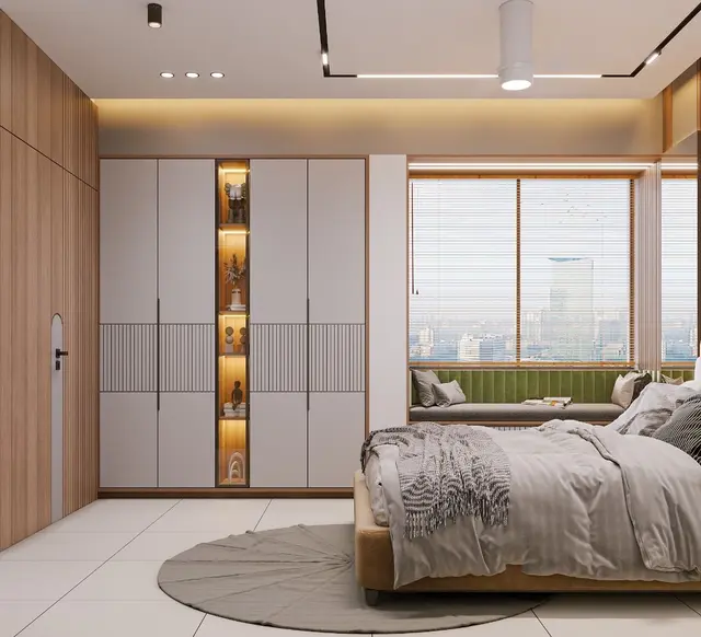 Master Bedroom, Modern style from Modern 4BHK Luxury Interior in Visakhapatnam by SS AHAMED
