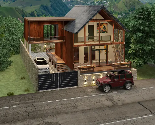 Luxury Hillside Villa Interior & Exterior Design in Dehradun project