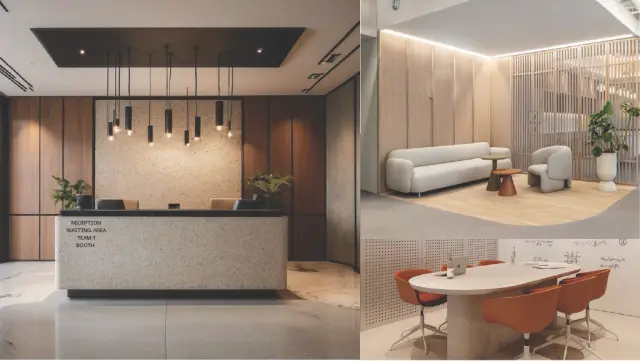 Reception Area, Contemporary style from Contemporary Commercial Office Interior in Pune by Aditya Dixit
