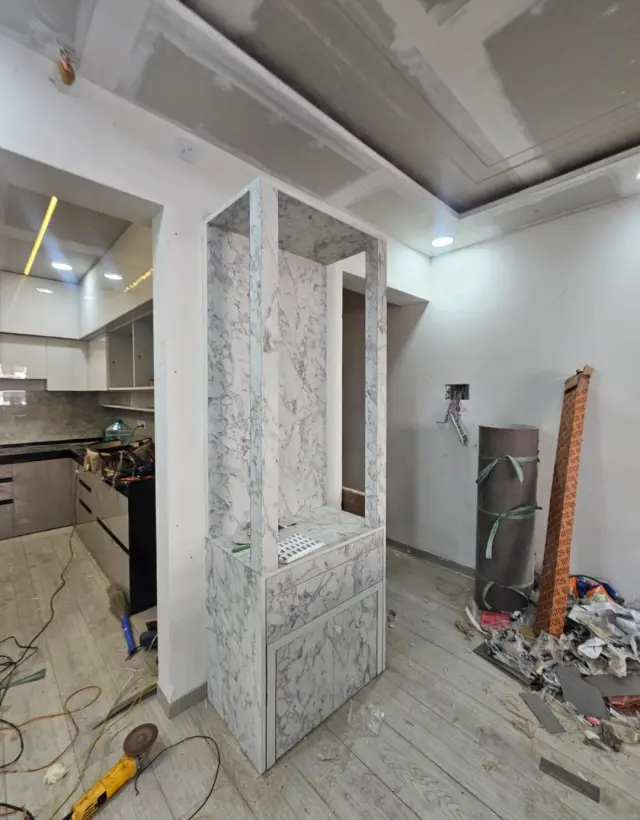 Pooja Room / Prayer Area, Luxury style from Luxury 3BHK Home Interior Design in Bareilly by Sajid saifi