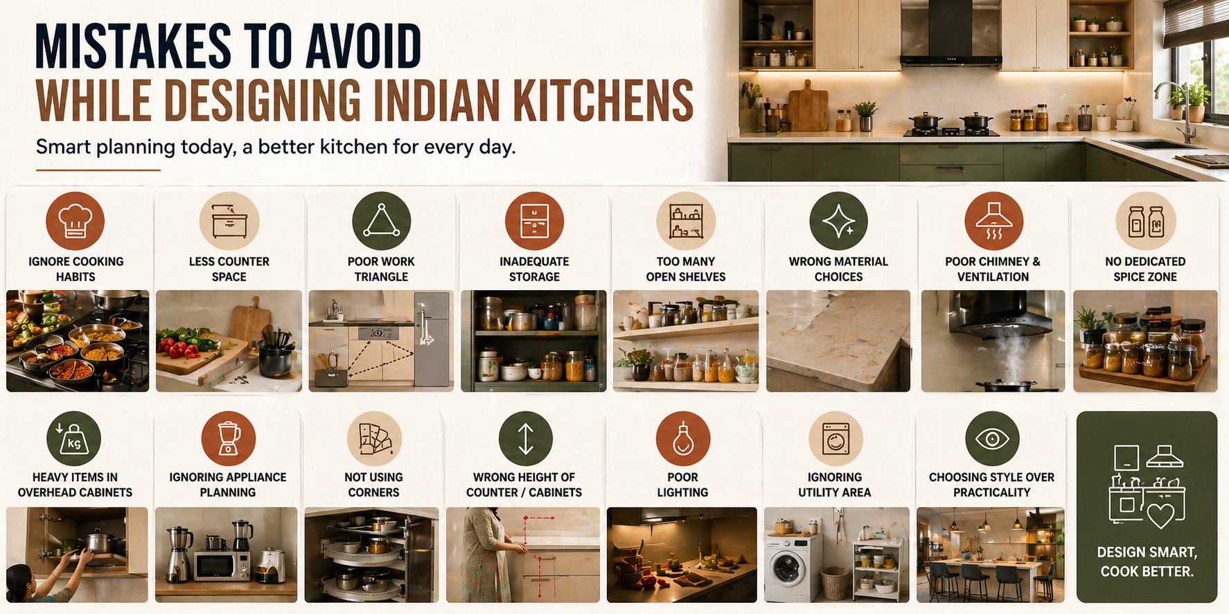 Mistakes to Avoid While Designing Indian Kitchens