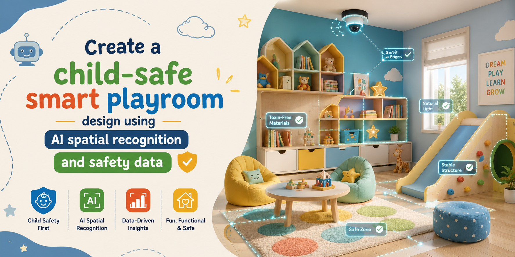 How to Plan a Child-Safe Smart Playroom with AI