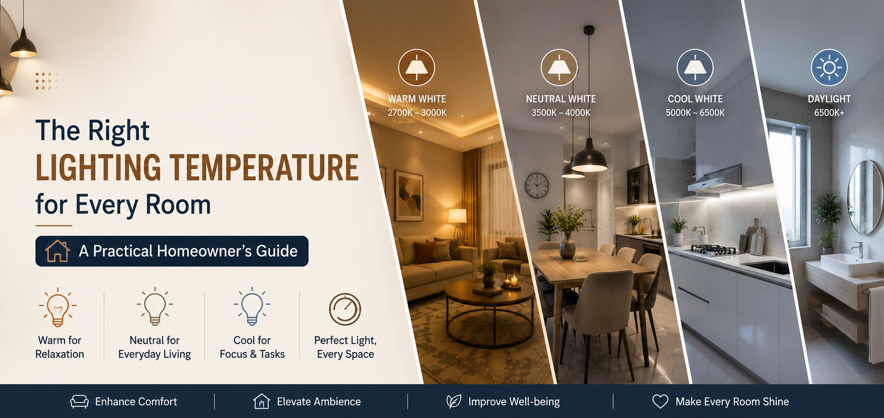 The Right Lighting Temperature for Every Room: A Practical Homeowner’s Guide
