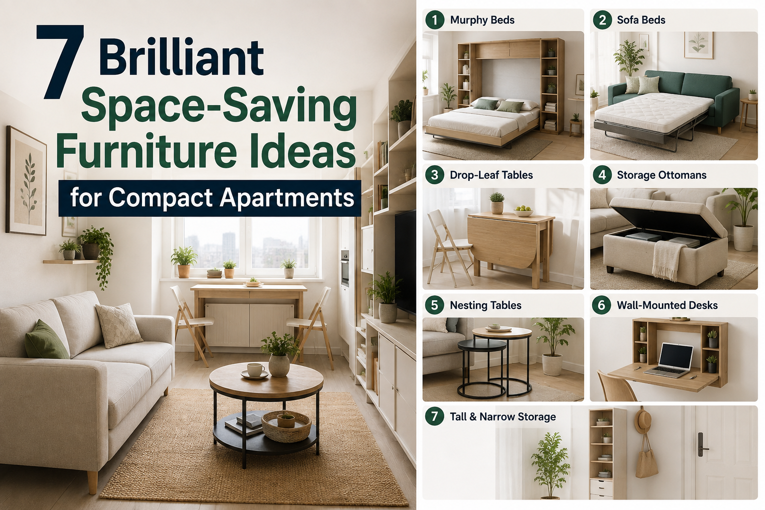 7 Brilliant Space-Saving Furniture Ideas for Compact Apartments