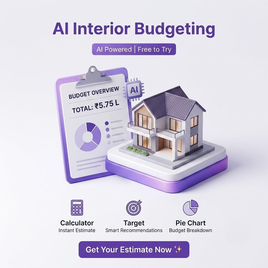 Interior budget planning concept for the WallsToWonder cost estimator