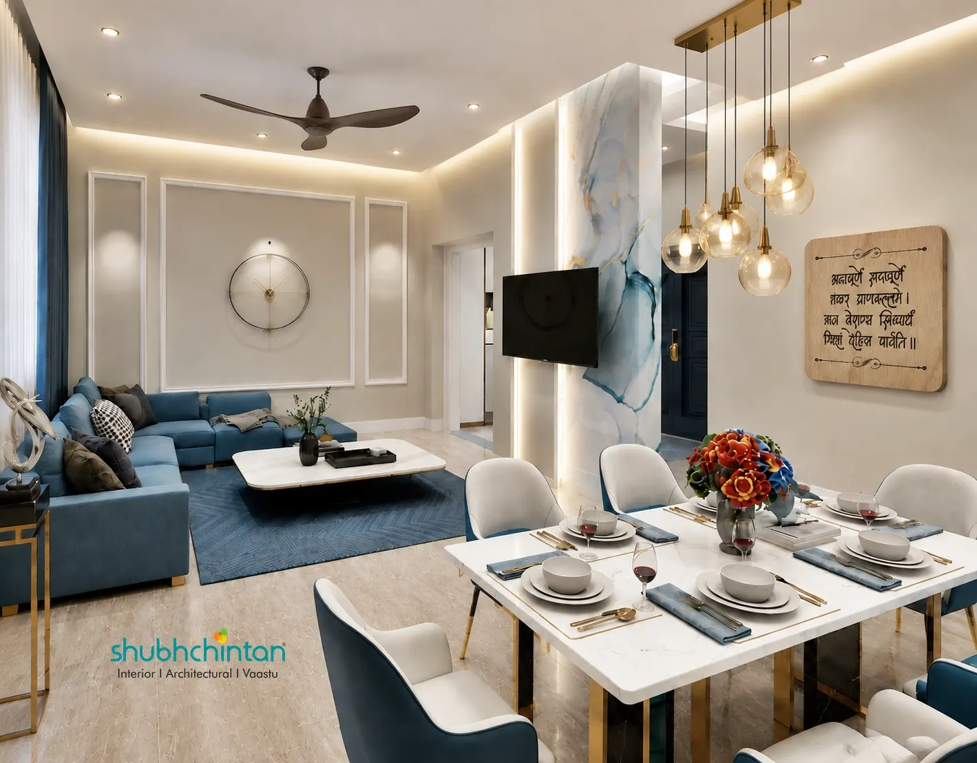 2 BHK interiors by ID Sanjay Navgire