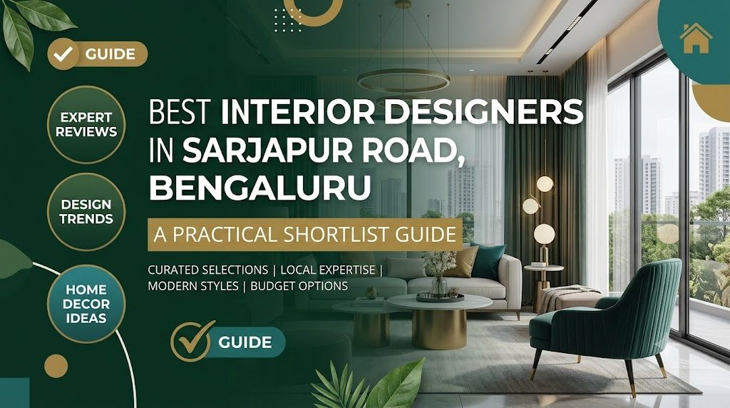 Best Interior Designers in Sarjapur Road, Bengaluru: A Practical Shortlist Guide