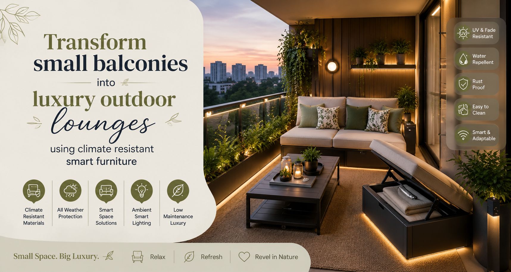 Small Balcony, Big Lounge: Climate-Ready Smart Furniture for Indian Homes