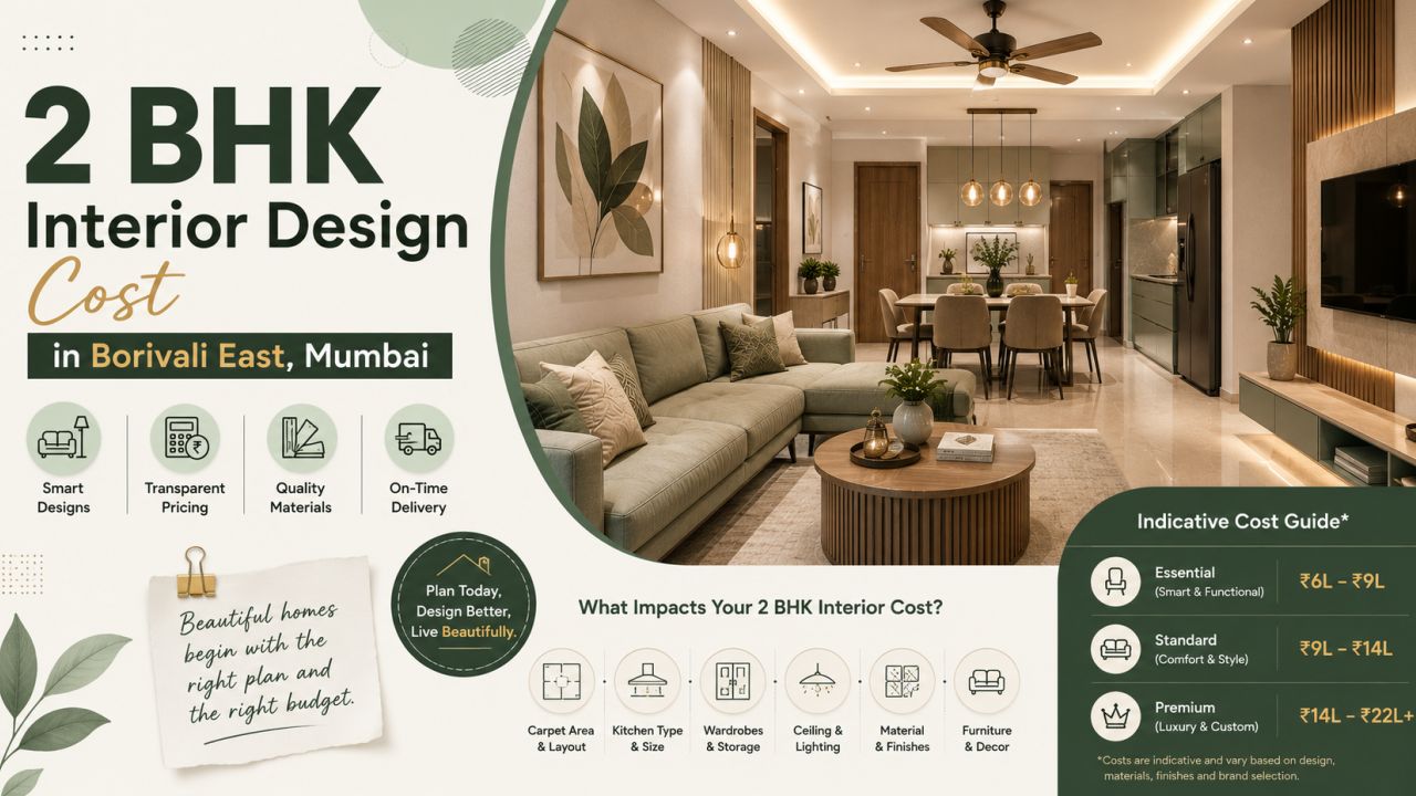2 BHK Interior Design Cost in Borivali East, Mumbai