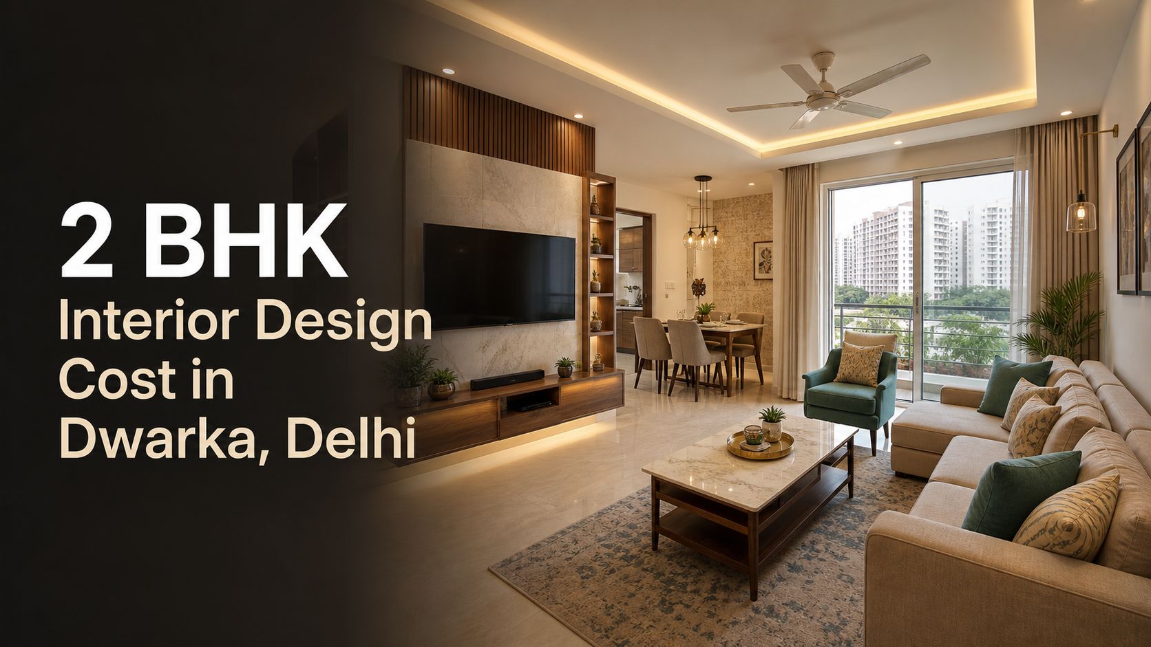 2 BHK Interior Design Cost in Dwarka, Delhi