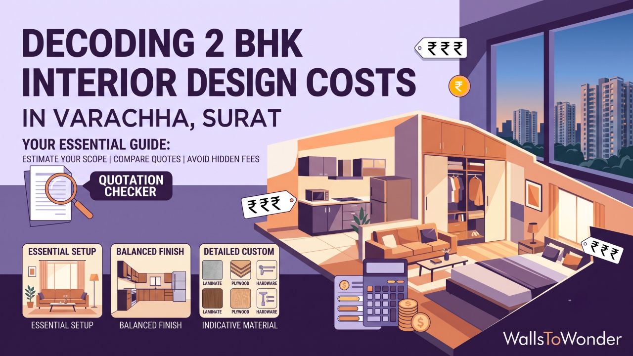 2 BHK Interior Design Cost in Varachha, Surat: A Budget Guide