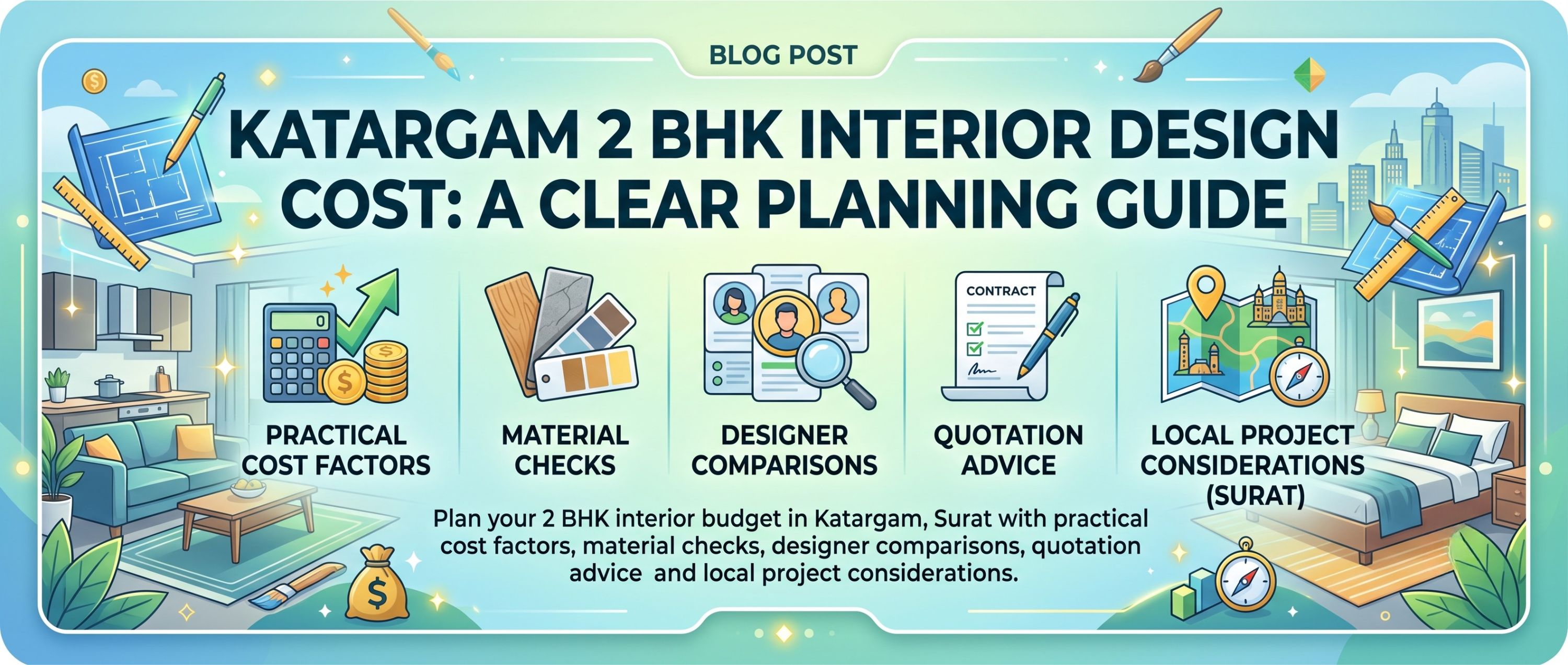 Katargam 2 BHK Interior Design Cost: A Clear Planning Guide