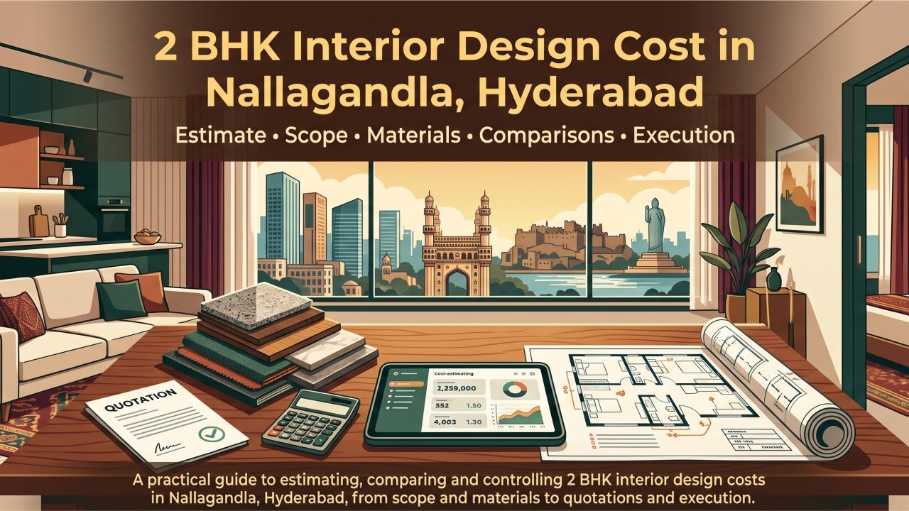 2 BHK Interior Design Cost in Nallagandla, Hyderabad